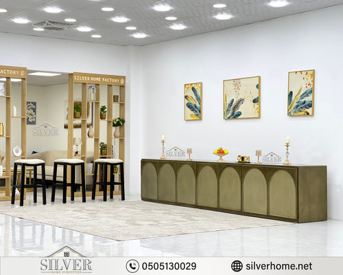 طاولة جانبية بلون الزيتون الكلاسيكي