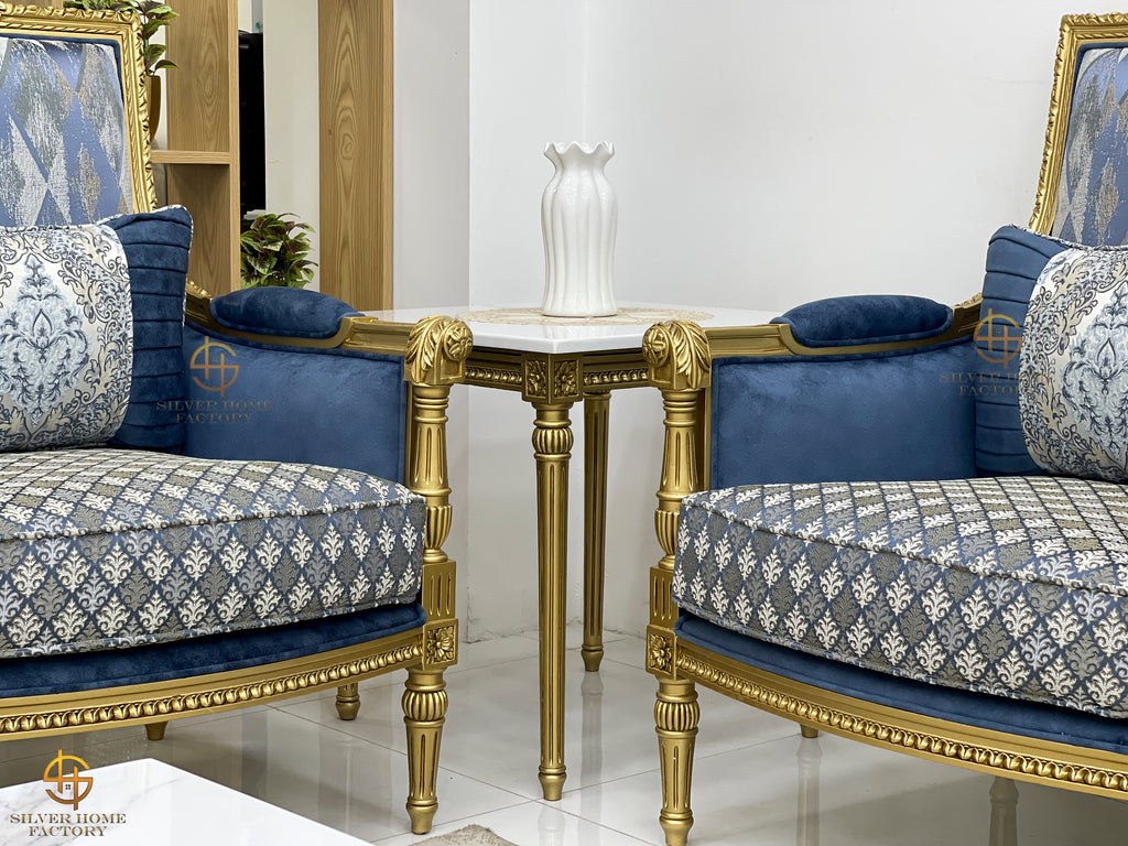 طقم مجلس باللون الأزرق الملكي