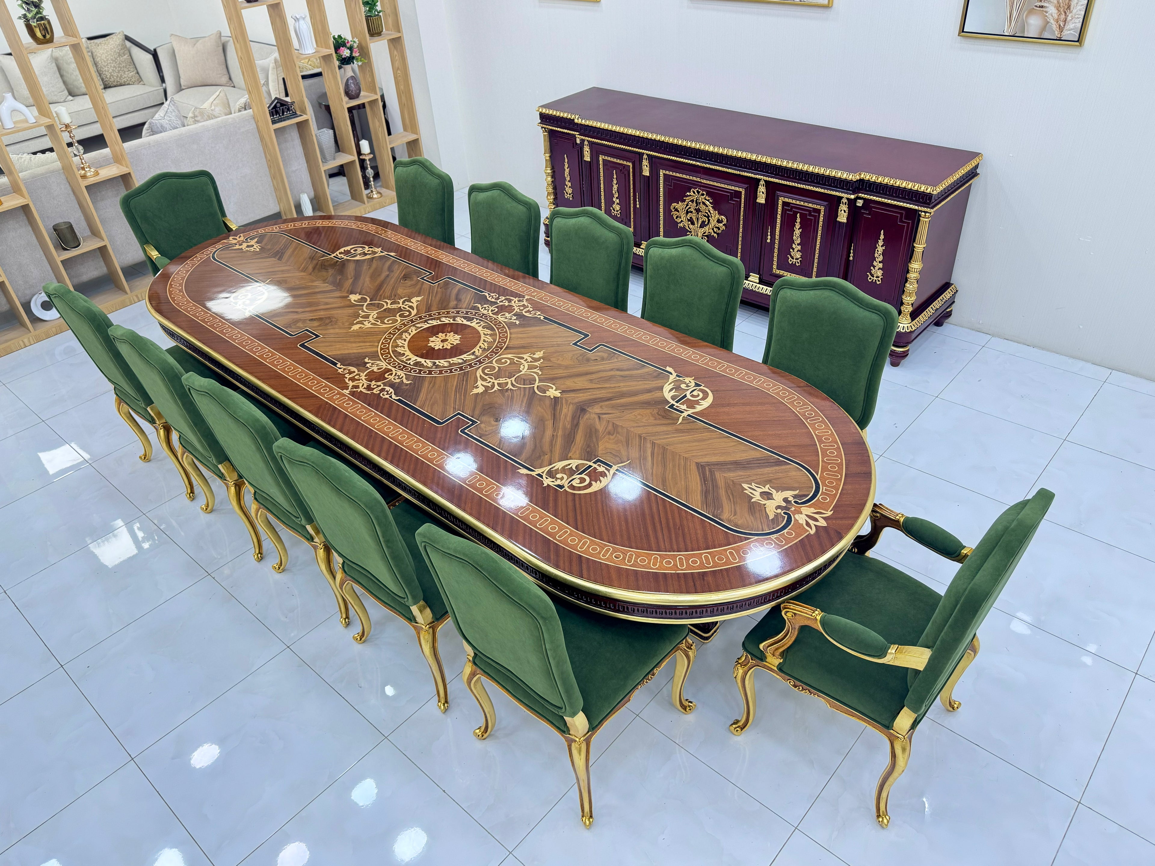 Classic Olive Dining Table 260208